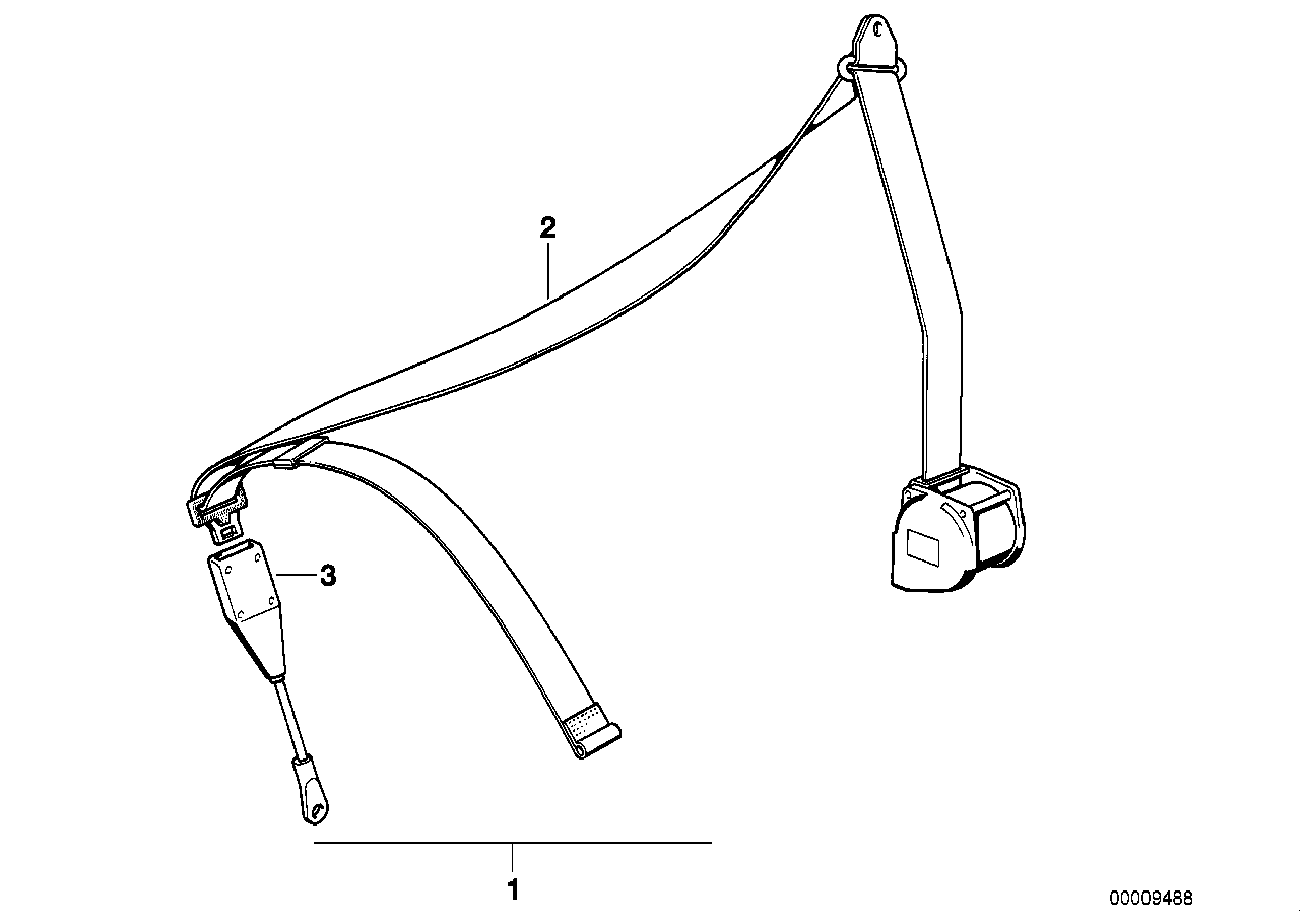 BMW 72112233003 Upper Belt Front