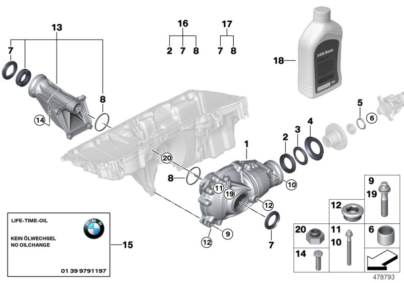 BMW 31517600239 Hex Bolt With Washer