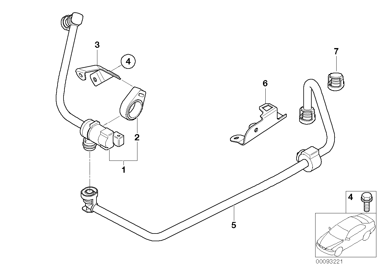 BMW 13907522415 Fuel Tank Breath.Line With Resonator