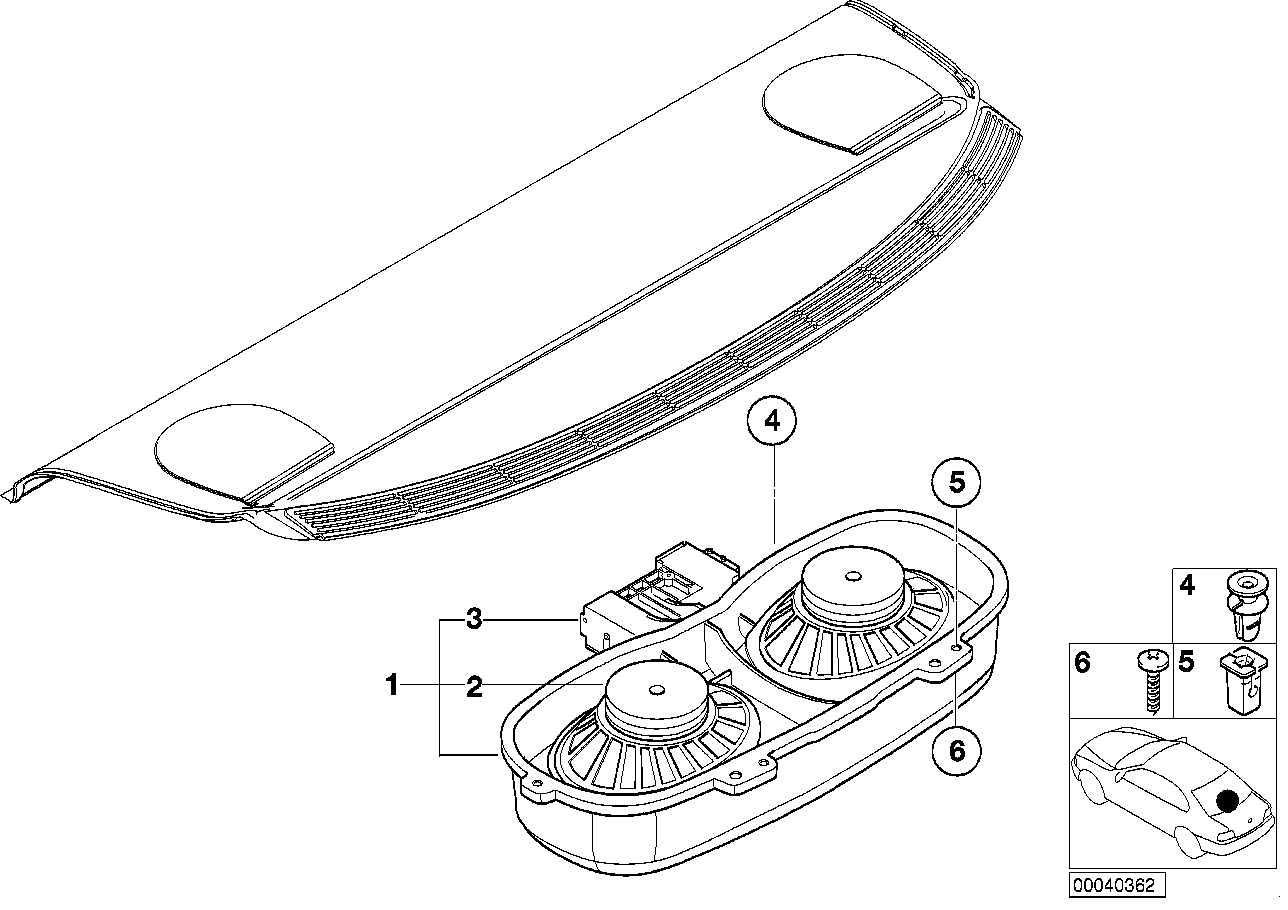 BMW 65126946986 Subwooferbox Top-Hifi System