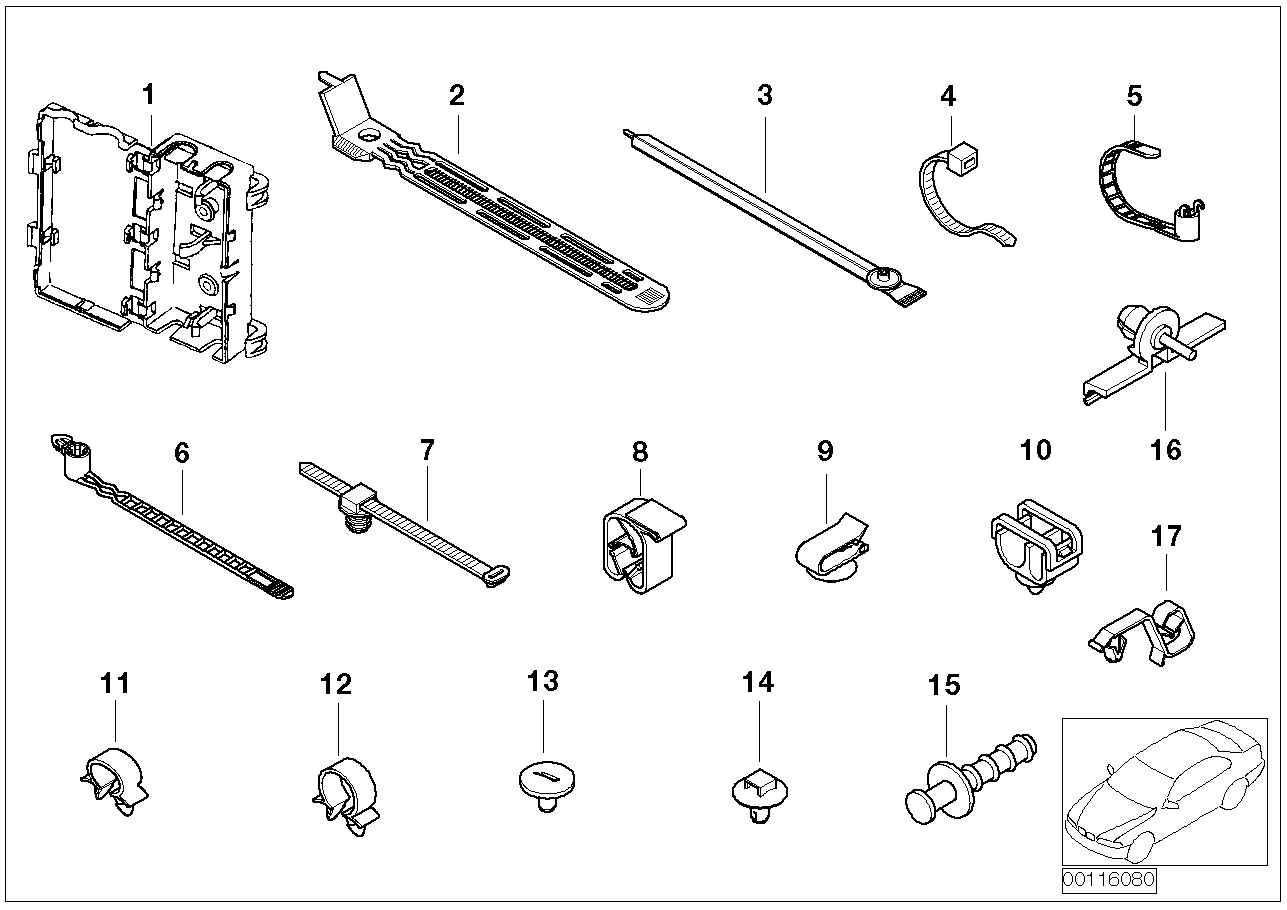 BMW 61136911684 Cable Tie