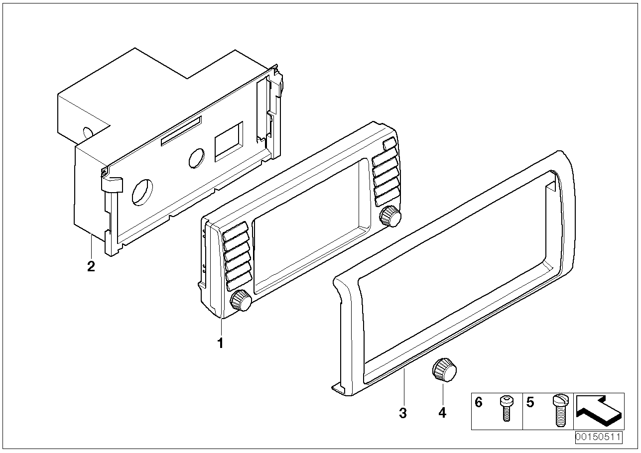 BMW 65528385450 Frame, On-Board Monitor