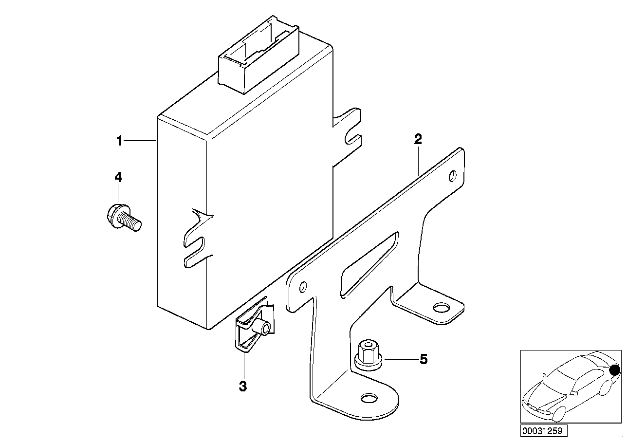 BMW 84138383479 Bracket,Control Unit, Voice Input System