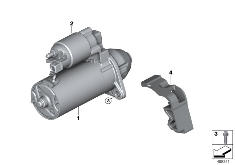 BMW 12417610343 RP STARTER MOTOR