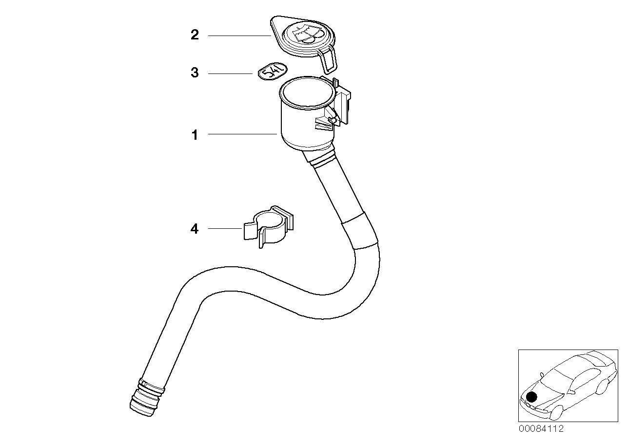 BMW 61677892704 Filler Pipe, Wash Container