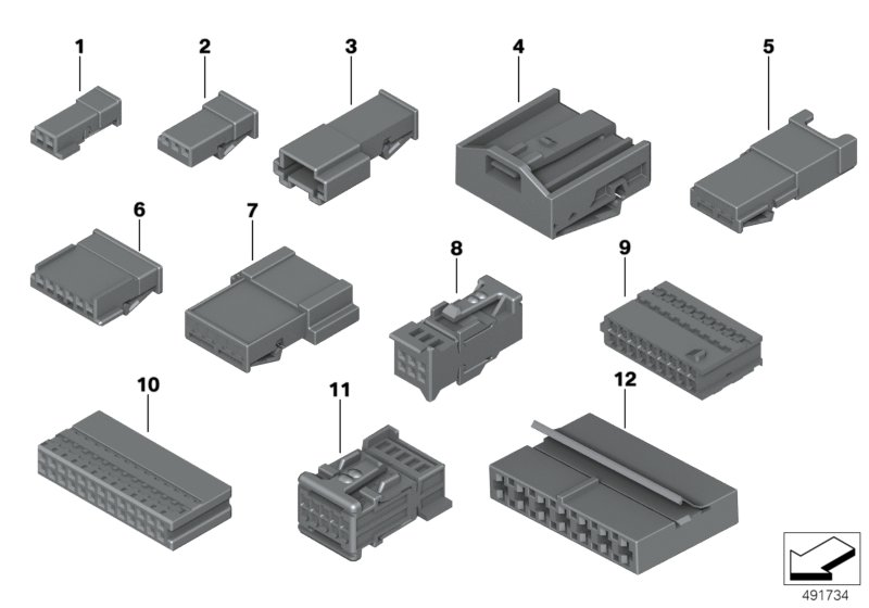 BMW 61136913635 Universal Pin Terminal Uncoded