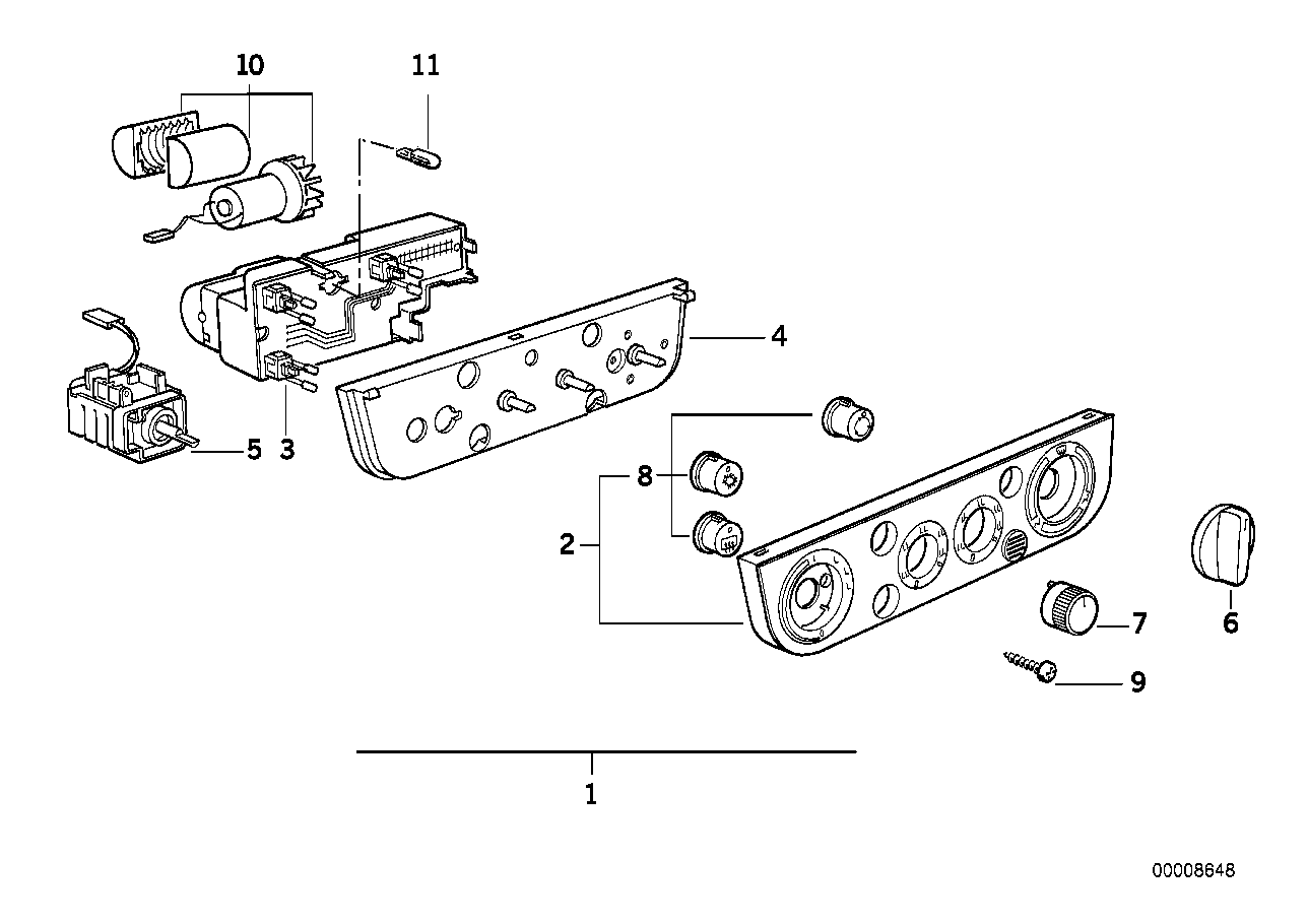 BMW 64118362836 Interior Temperature Sensor Fan