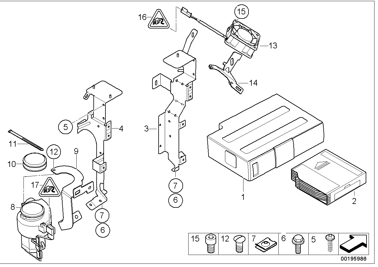 BMW 65106929956 Base Support System, Rear