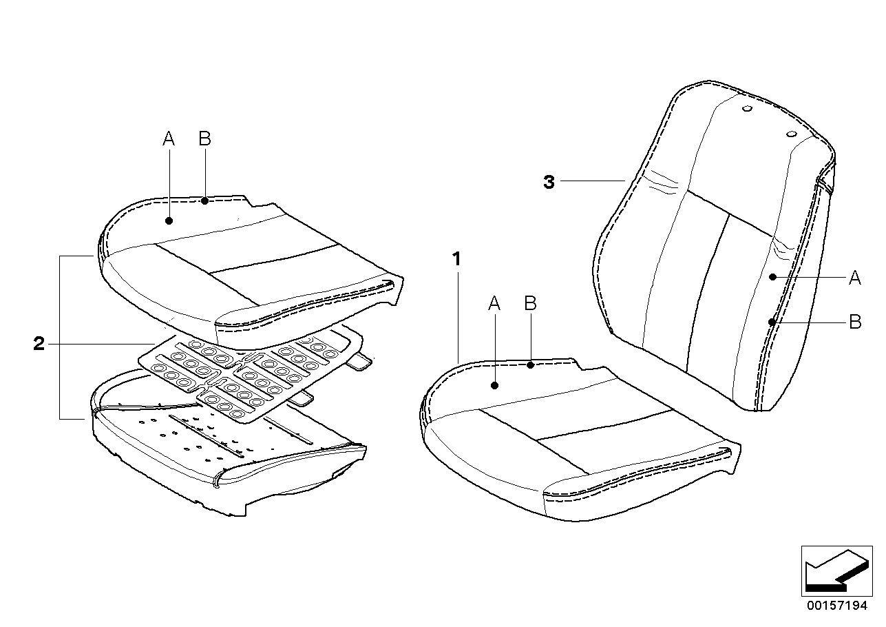 BMW 52108030970 Seat Cover, Basic Seat, Leather