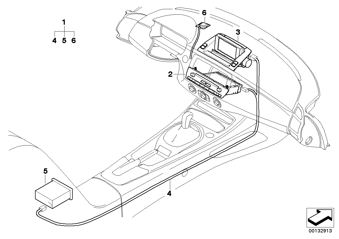 BMW 61120301701 Navigation Wiring Harness