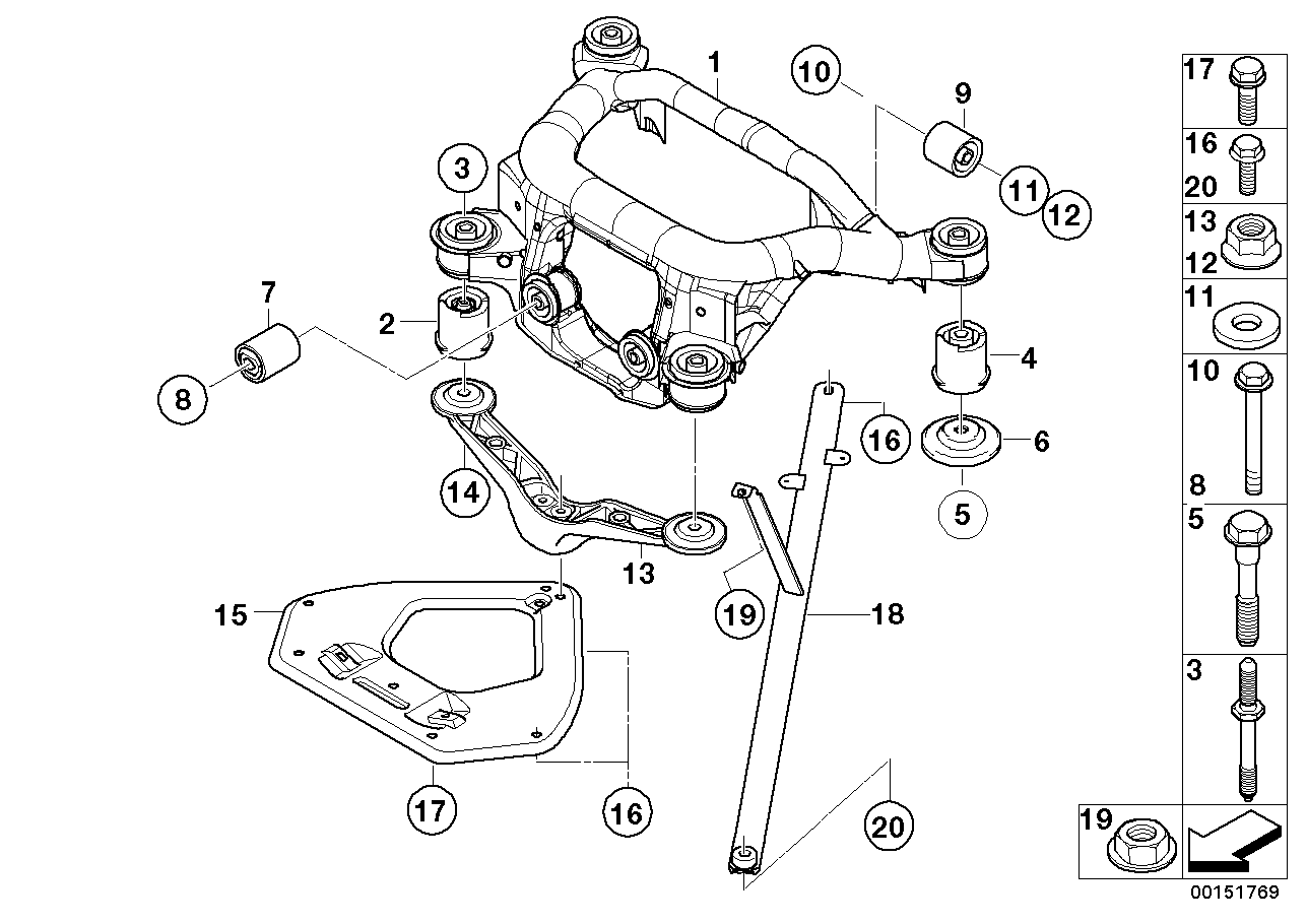 BMW 51617213524 Pull Rod Right