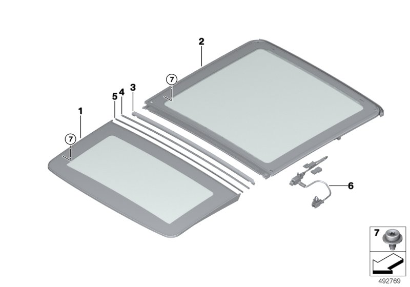 BMW 54109466708 GLASS COVER, REAR