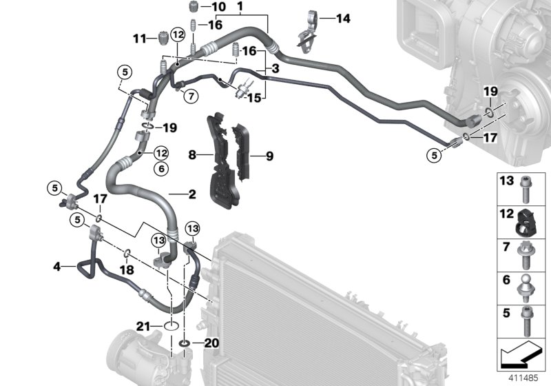 BMW 64539209732 Ball Pin