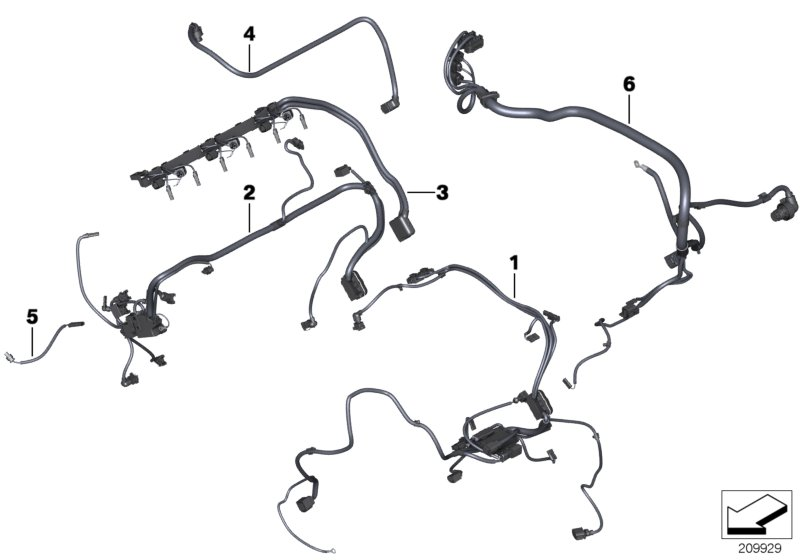 BMW 12537598054 Wiring Harness, Engine Grbx. Module