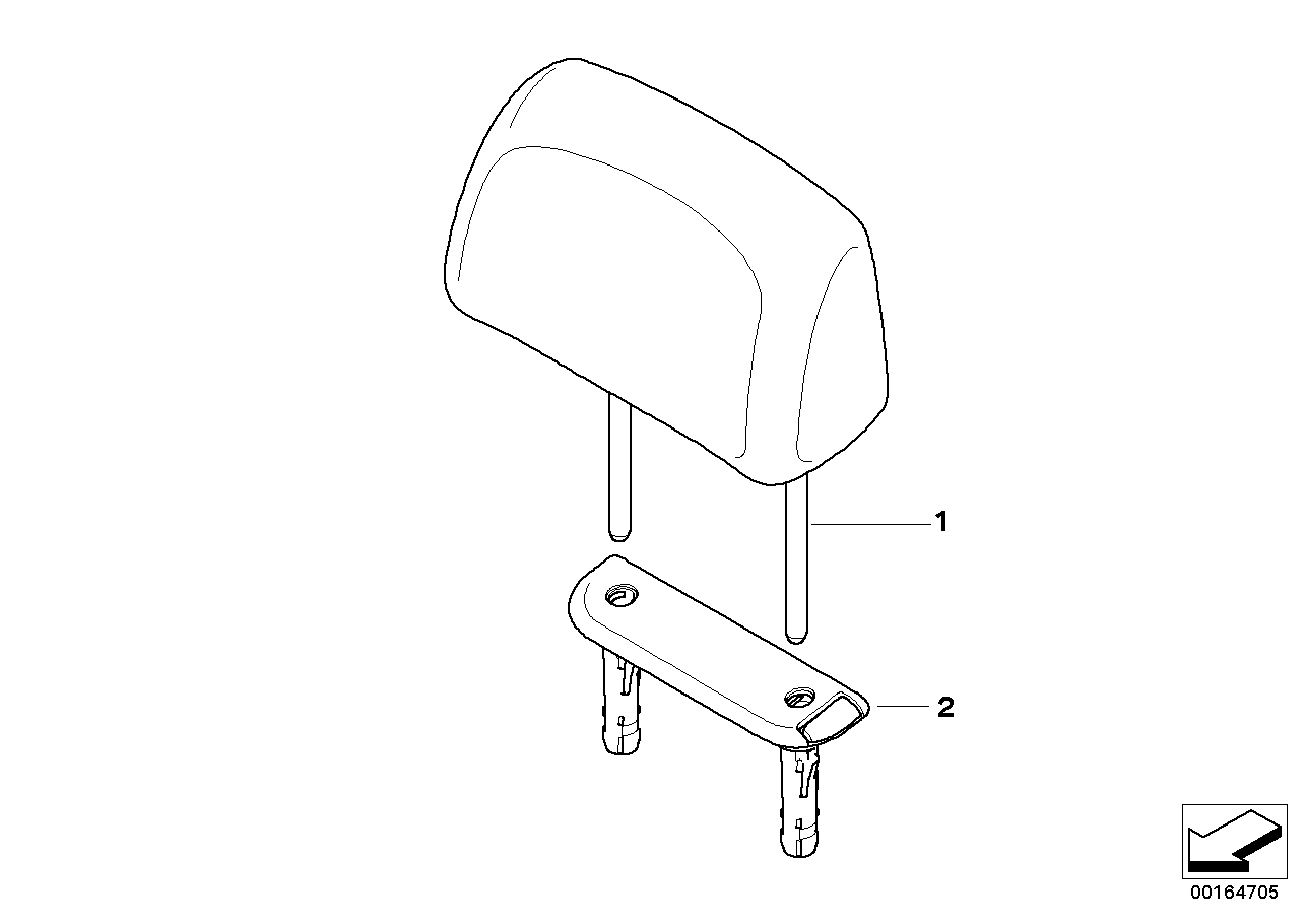 BMW 52207256613 Headrest Leather