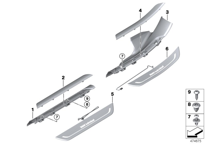 BMW 51477991478 Trim, Entrance, Illuminated, Front