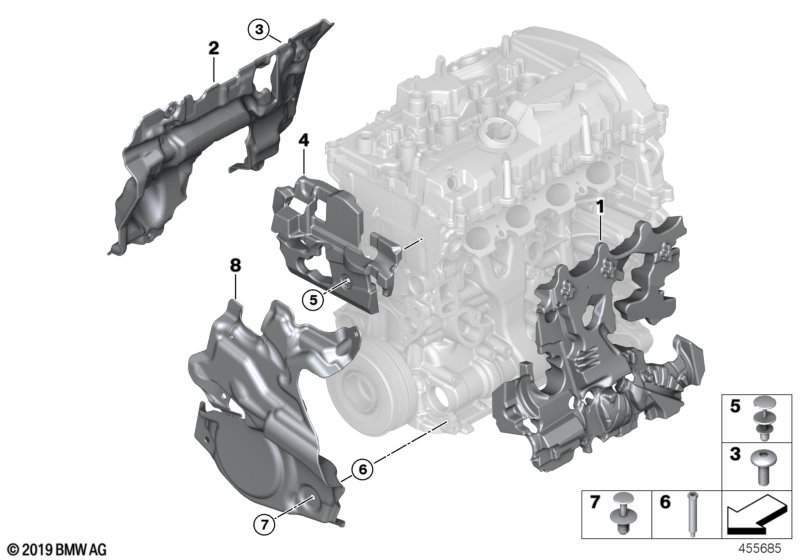 BMW 11147648898 Engine Encapsulation, Front Top