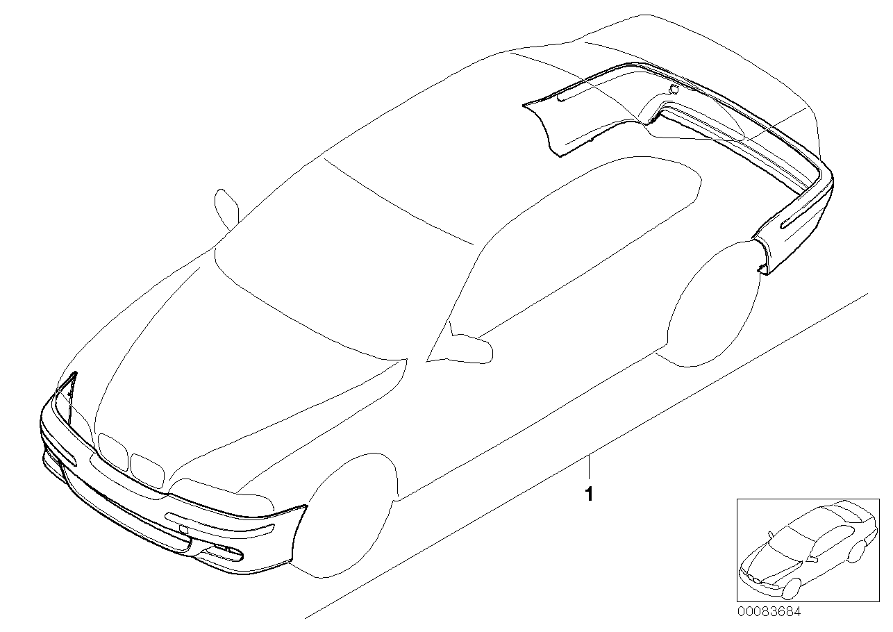 BMW 51710027252 Retrofit Kit,M Aerodynamic Kit (Basic)