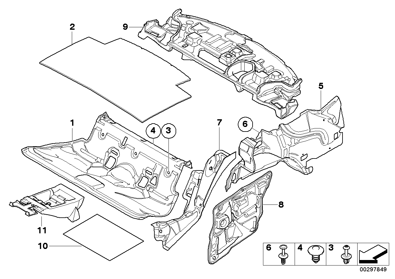 BMW 51487122410 Sound Insulation Trunk Right