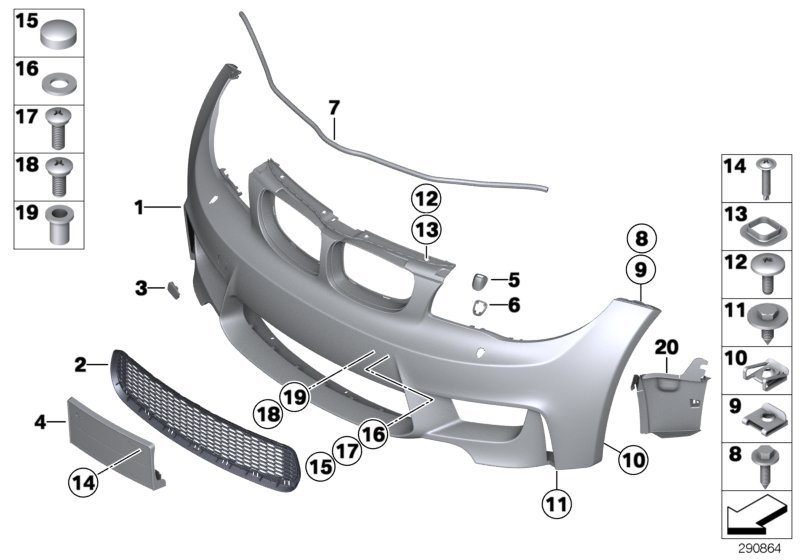 BMW 51118051613 Flap, Towing Eye, Primed