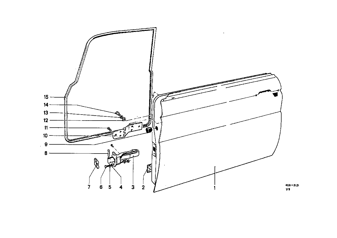 BMW 51216640181 Front Right Door Seal