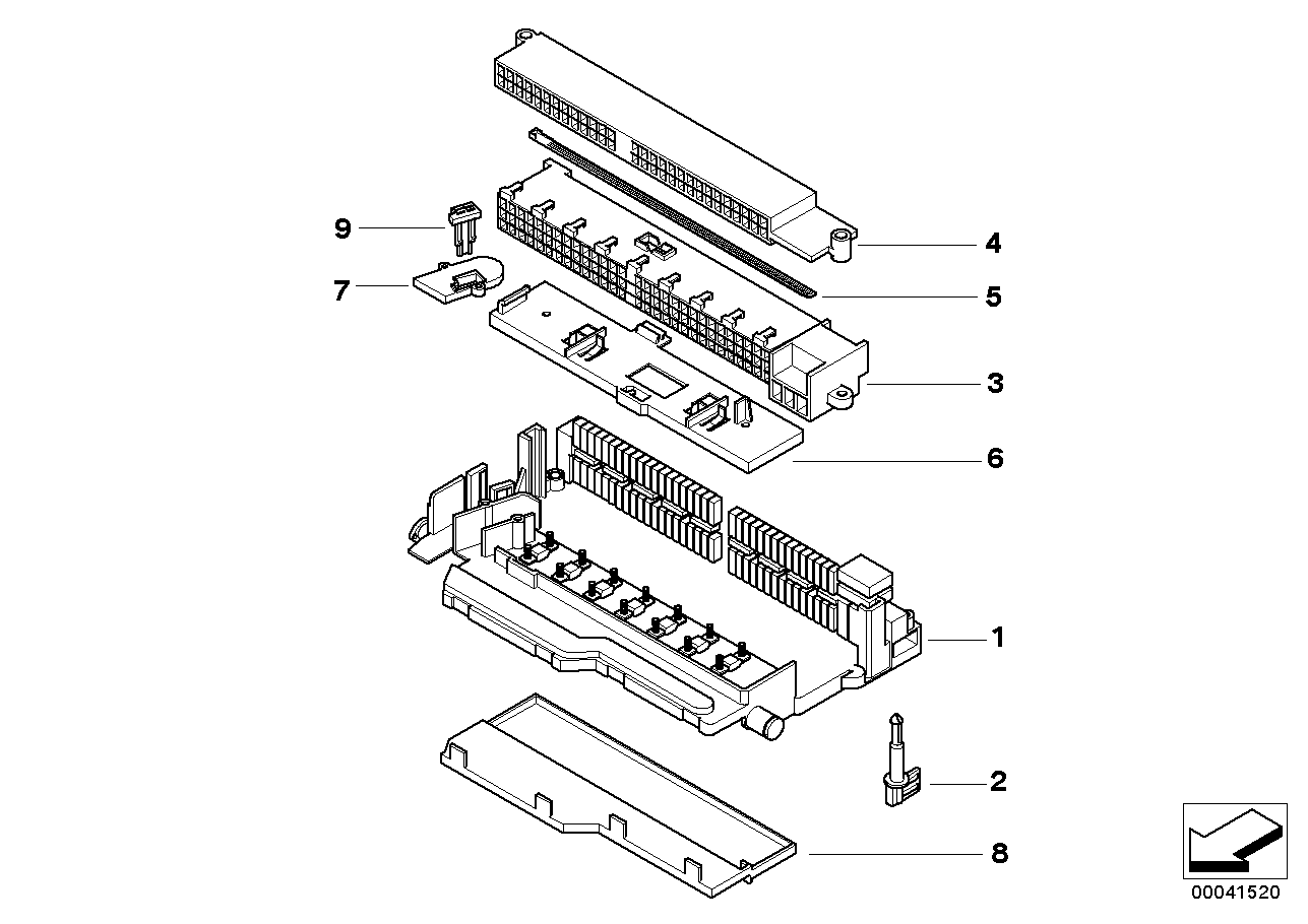 BMW 61138364540 Cover, Fuse Box