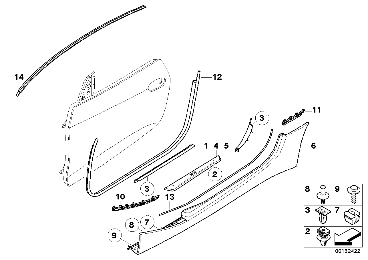 BMW 51477896631 Cover, Entrance, Left