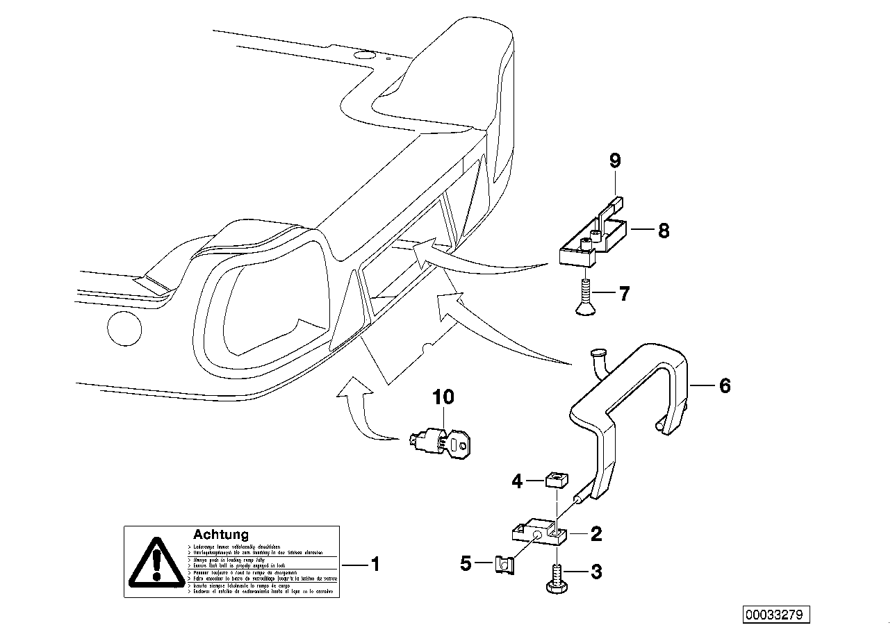 86190002054 BMW Information Plate