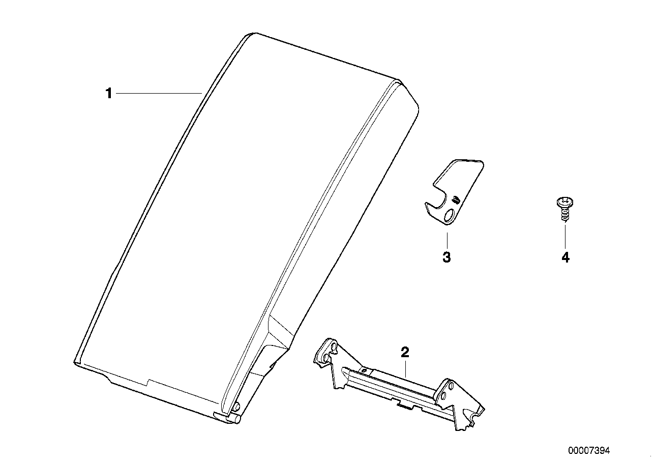 BMW 52208216354 Armrest Leather