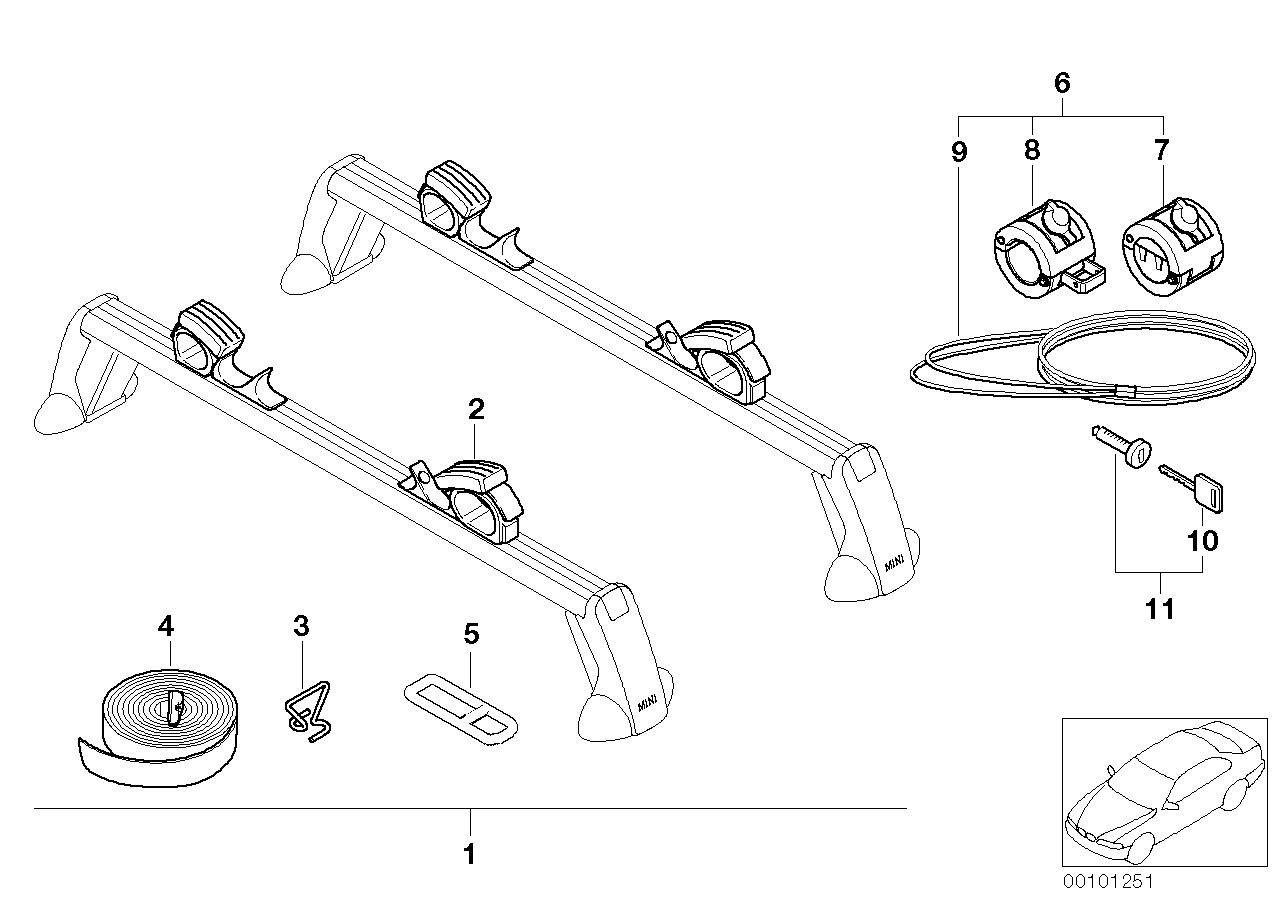 BMW 82129413114 Rubber-Fastener For Surfboard Carrier