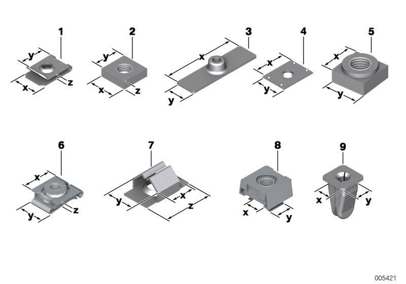 BMW 72118123852 Expanding Nut