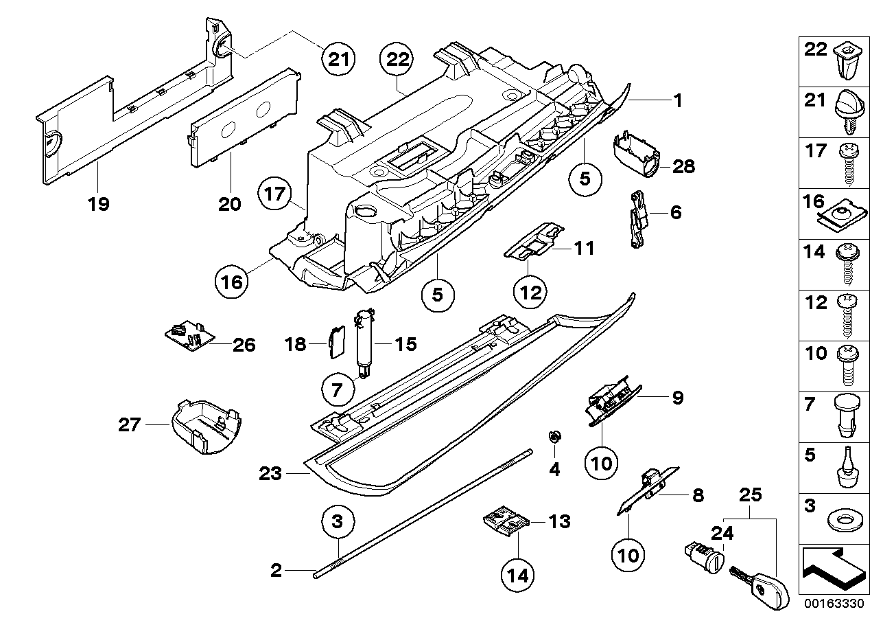 BMW 51167154918 Key Bracket