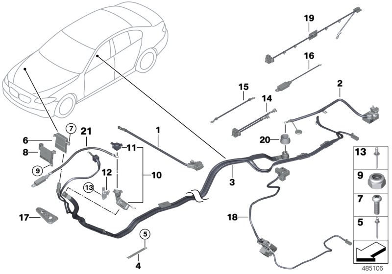 BMW 61139175309 Grommet For Battery Cable