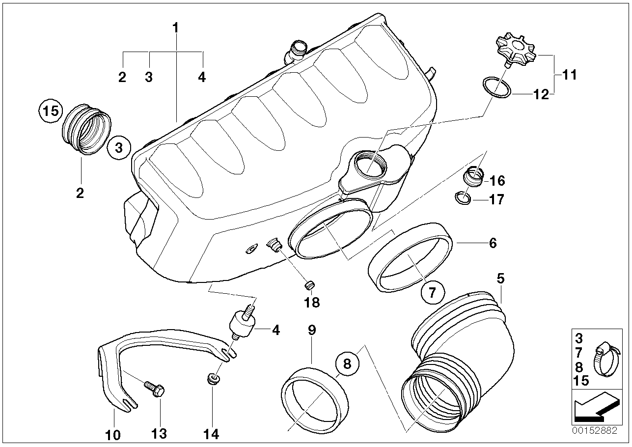 BMW 11617830306 Hose Clamp