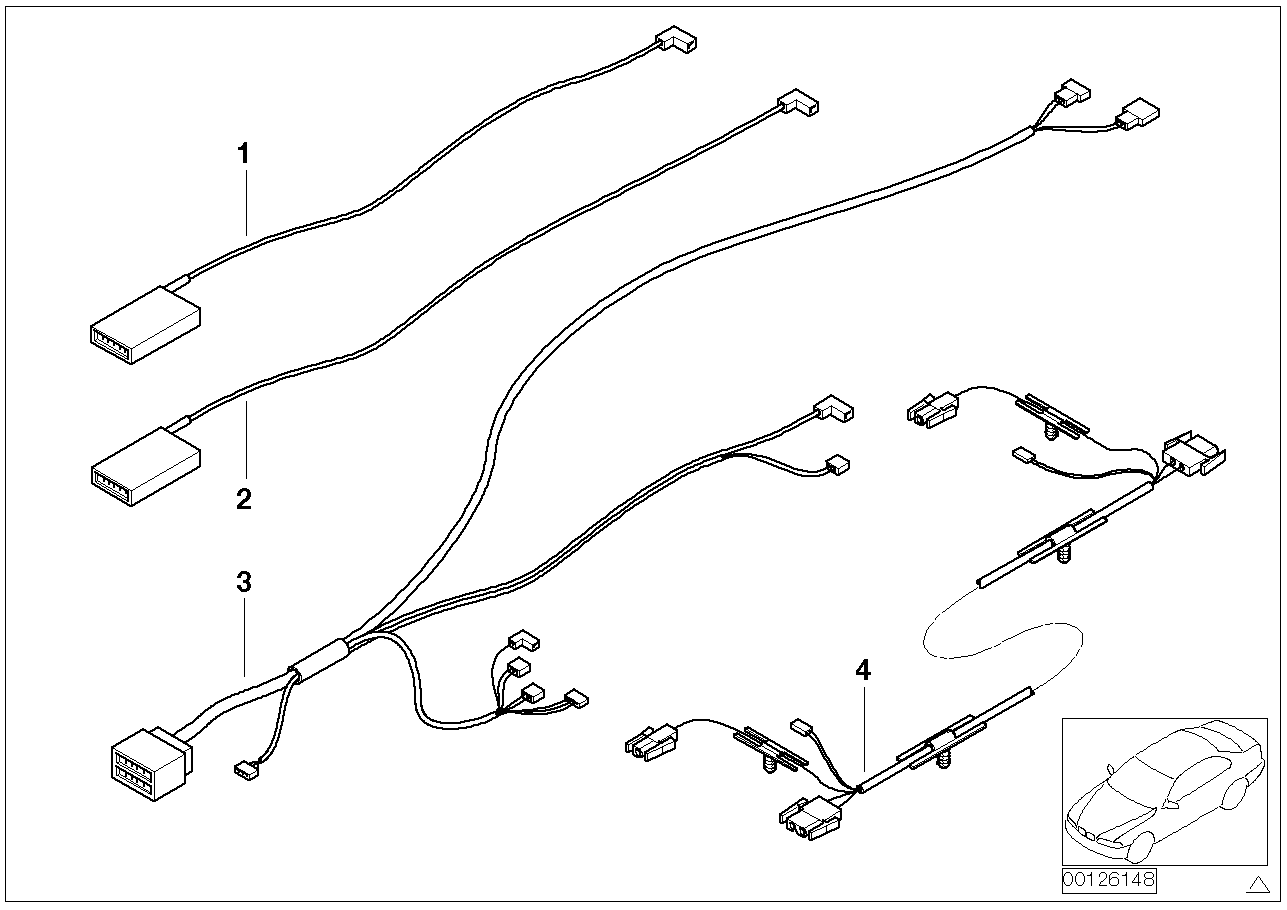 BMW 54318254274 Wiring Harness, Rear Window Heating