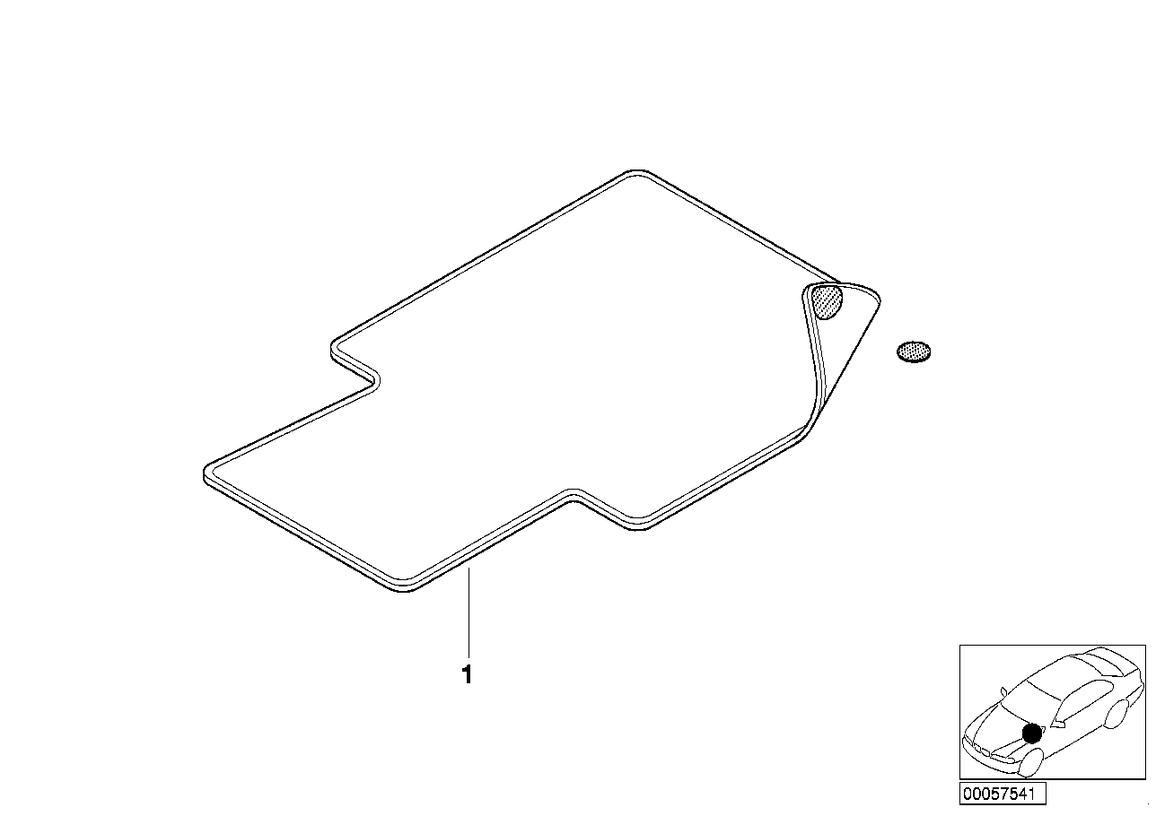 BMW 82110004574 Hook&Loop Floormat Fastener