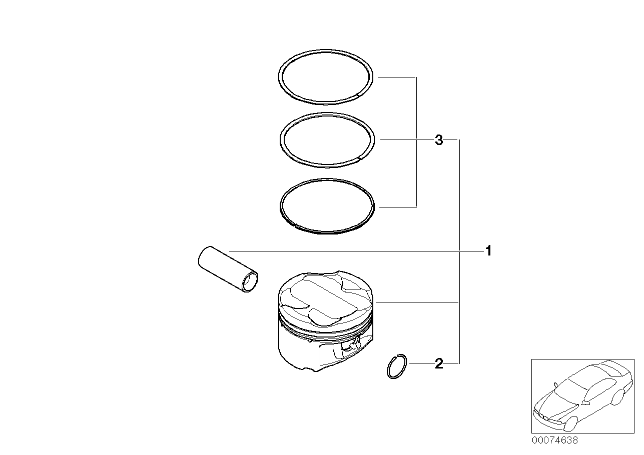 BMW 11257834017 Piston Kit