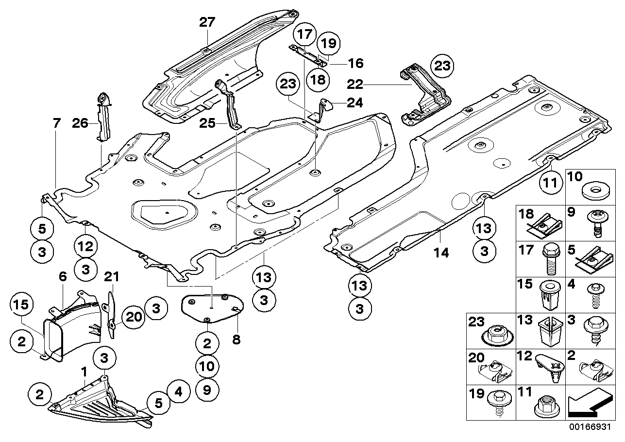 BMW 51757009725 Underbody Panelling, Left