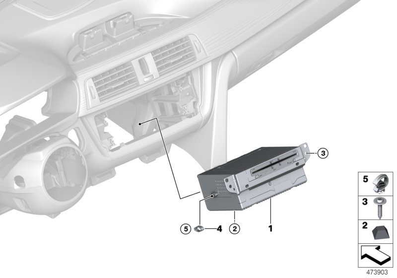 BMW 65125A12E95 HEAD UNIT HIGH 3