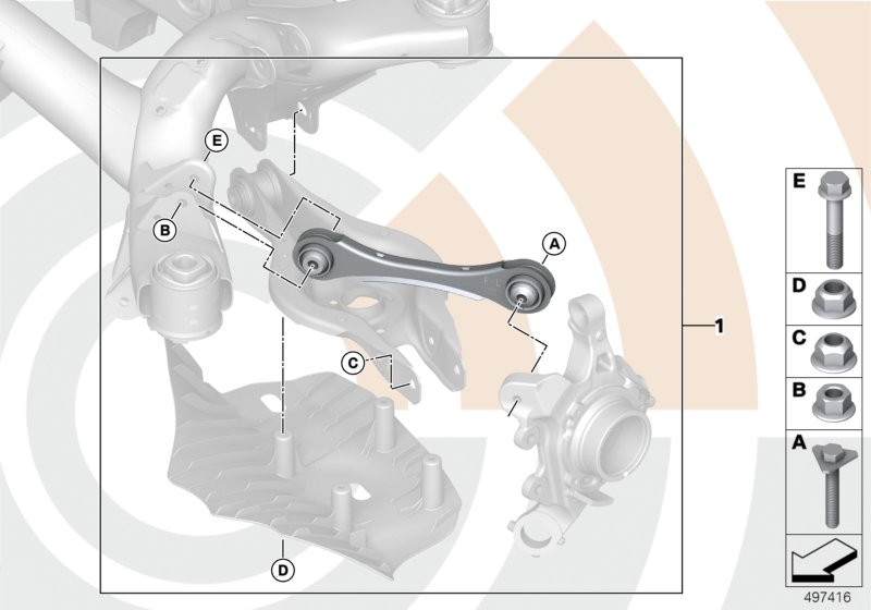 BMW 33322466806 REPAIR KIT, CONTROL ARM, LEF