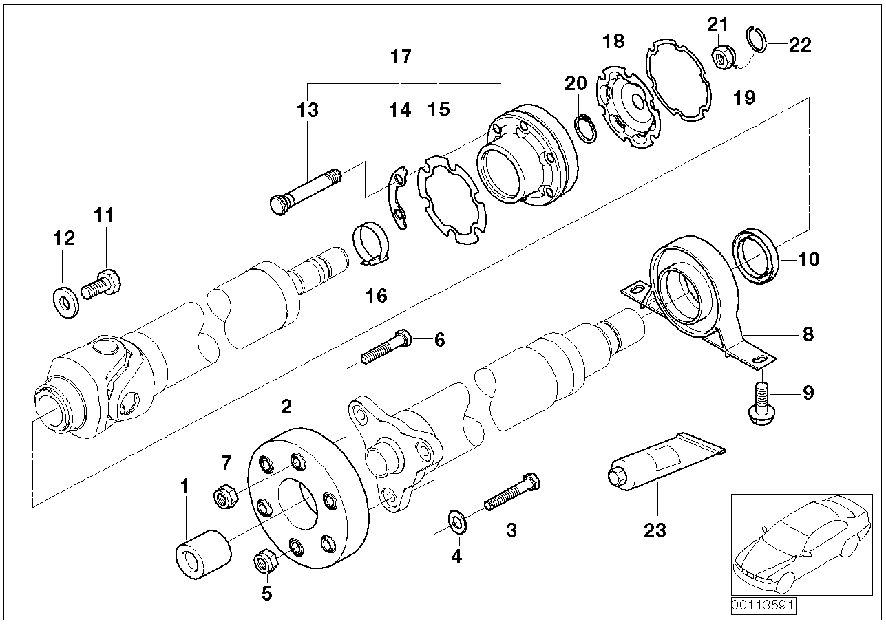 BMW 26127513218 Centre Mount