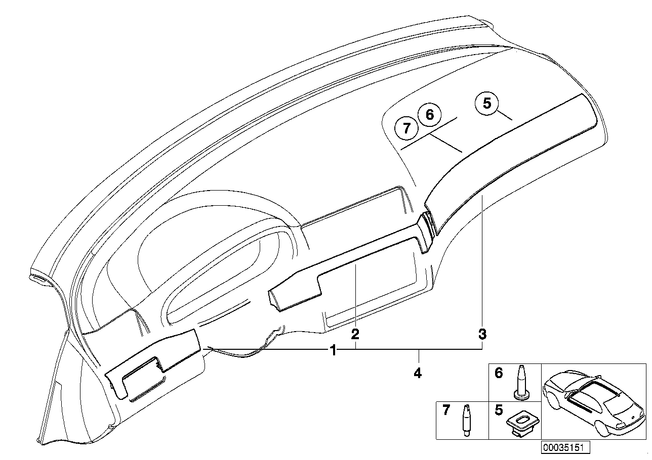 BMW 51457155762 Set Of Wooden Covers, Cockpit