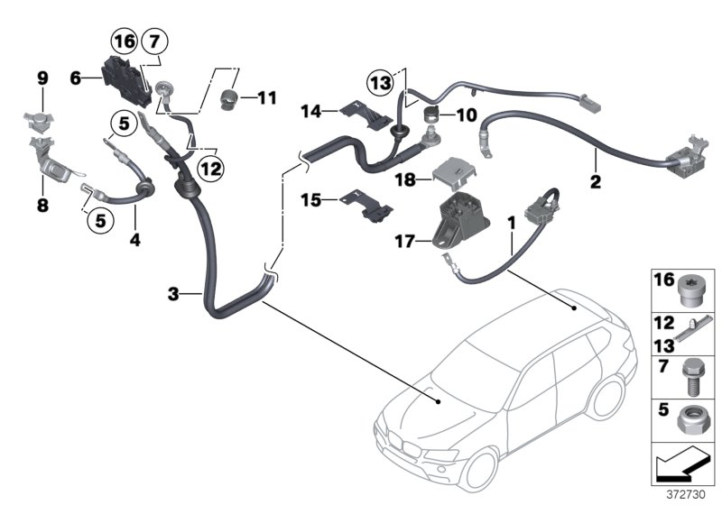 BMW 61136943977 Cable Holder