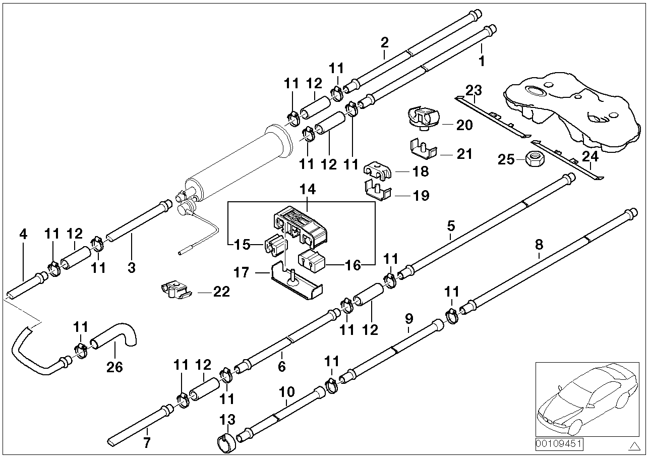 BMW 16111183982 Front Fuel Feed Line