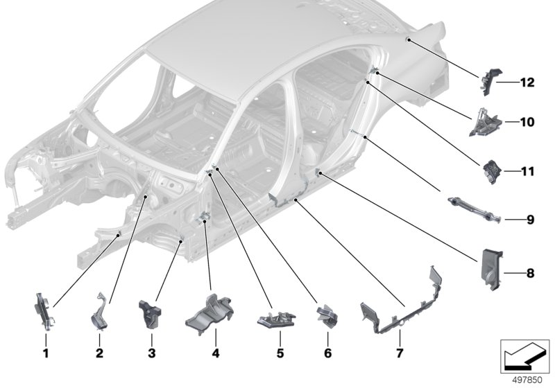 BMW 41007471751 SHAPED PART, BULKHEAD CARRIE