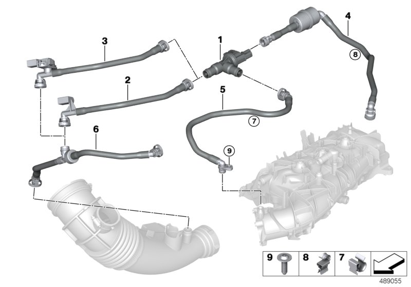 BMW 13909895921 TUBING SUPPORT