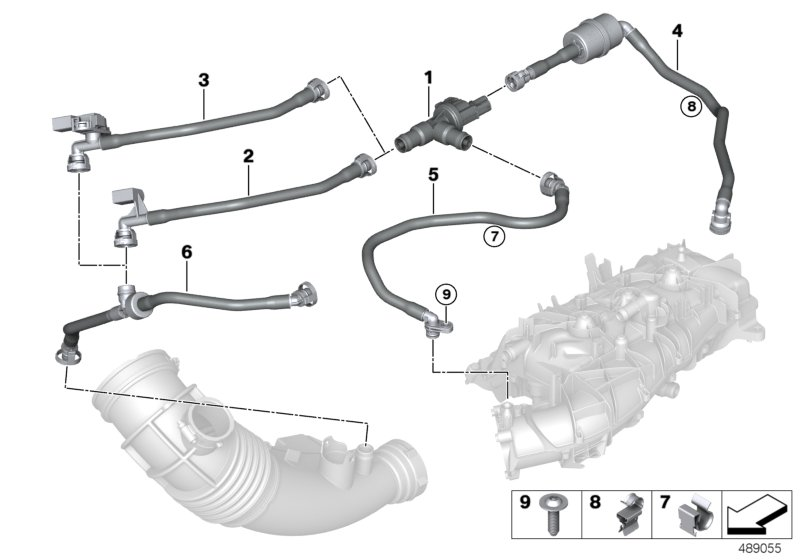 BMW 13908677768 FUEL TANK BREATH.LINE WITH R