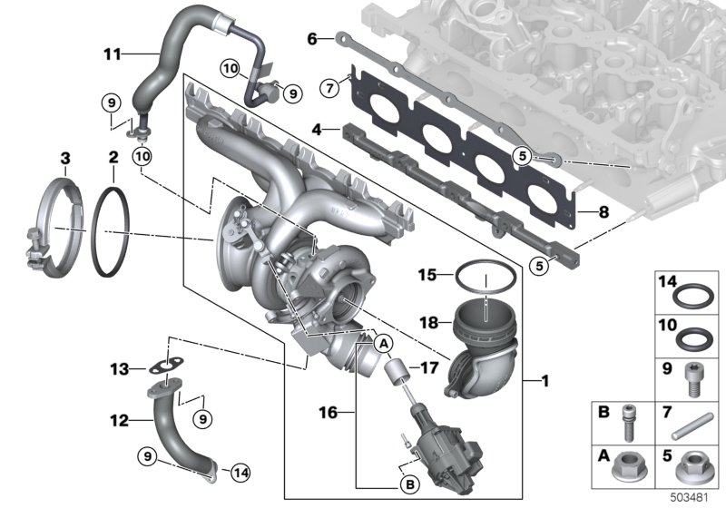 BMW 11427617534 Oil Pipe Inlet