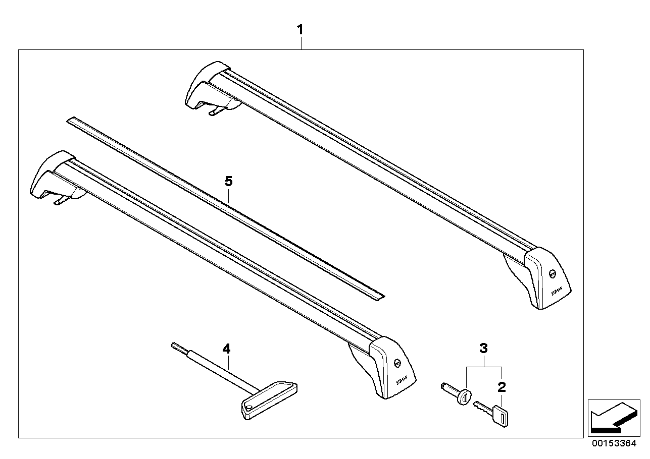 BMW 82710415054 Railing Carrier