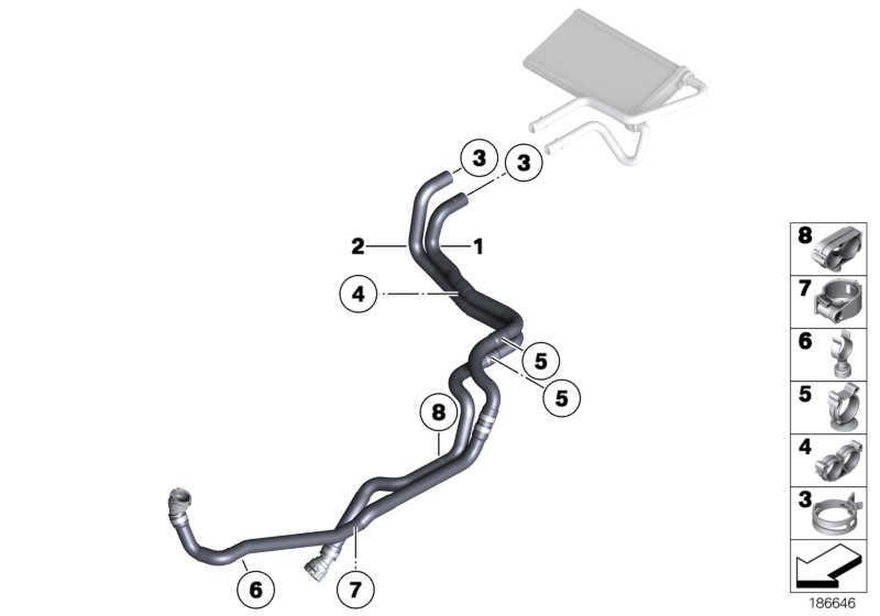 BMW 64219125217 Hose Clamp